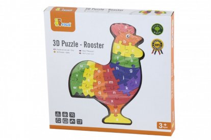 Viga 3D Puzzle - Kohút s písmenkami