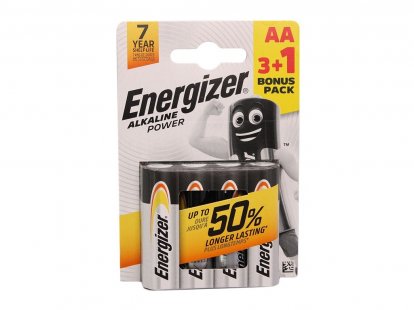 Energizer Alkaline Power AA 3 + 1 zdarma