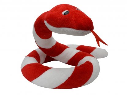 Had Suk 250 cm, červeno-biely, plyšová hračka