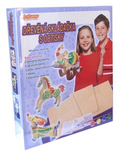 Drevené skladačky s obtlačky - zvieratká