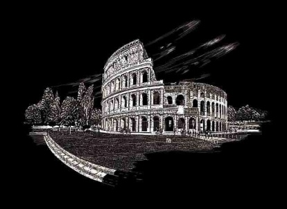 Zoškrabovací obrázok - Koloseum Rím