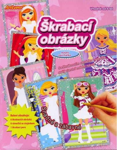 Škrabacie obrázky- módna návrhárka