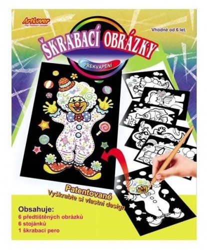 Škrabacie obrázky - prekvapenie - 6ks