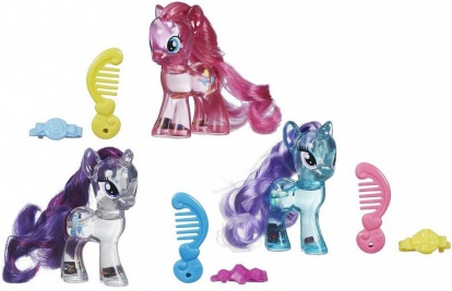 Hasbro My Little Pony priehľadný poník s trblietkami a doplnkom