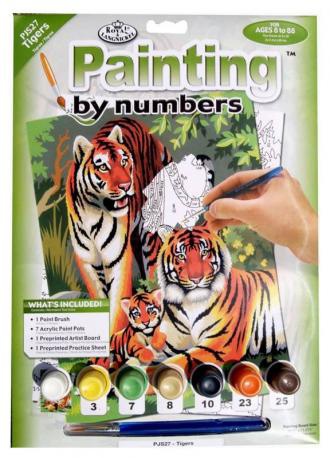 Maľovanie podľa čísel - Tigria rodinka