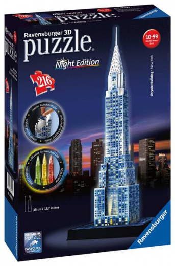 Ravensburger Chrysler building Nočné edície 3D 216 dielikov