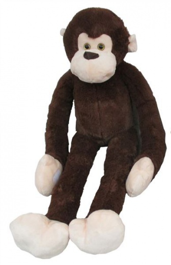 Plyšová opica dlhá ruka 100 cm, tmavo hnedá