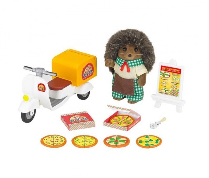 Sylvanian Families Rozvoz pizze s príslušenstvom a jednou figúrkou