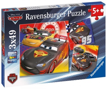 Ravensburger Disney Autá Dobrodružstvo na silinici 3x49 dielikov