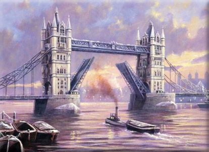 Maľovanie podľa číselného Tower Bridge