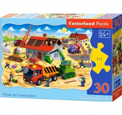 Puzzle Castorland - Stavba domu 30 dielikov