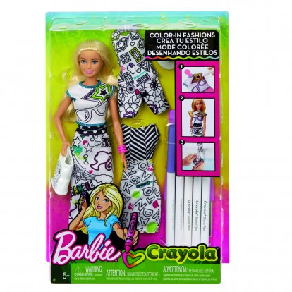 Mattel Barbie DIYcrayola vyfarbovania šiat beloška