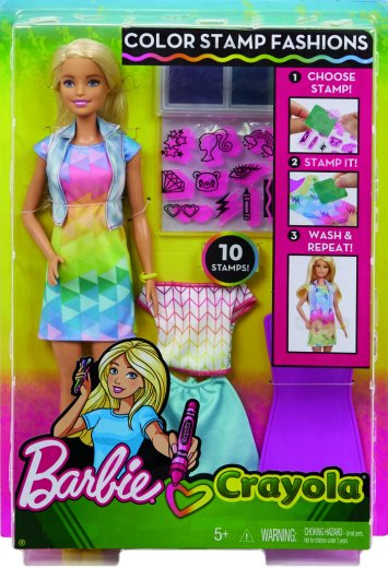 Mattel Barbie diy Crayola s módnym potlačou beloška