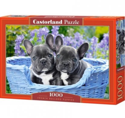 Puzzle Castorland-Šteňatá francúzskeho buldočka