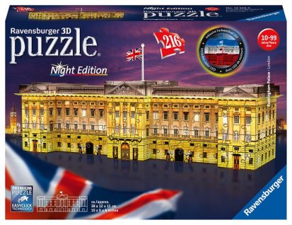 Ravensburger 3D puzzle Buckinghamský palác (Nočná edícia) 216 dielikov