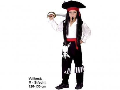 MaDe Šaty na karneval - pirát 120-130 cm