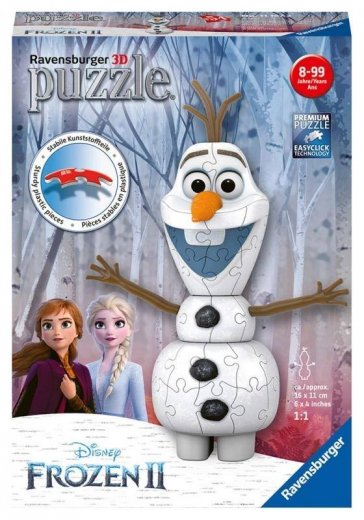Ravensburger 3D puzzle Disney Ľadové kráľovstvo 2 Olaf 54 ks