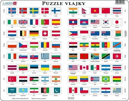 Larsen Puzzle Vlajky sveta 80 dielikov