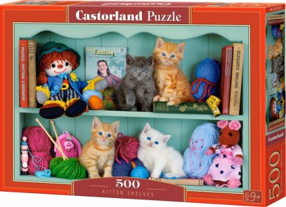 Puzzle Castorland - Mačacie polička 500 dielikov