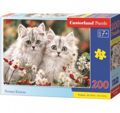 Puzzle Castorland - Mačiatka perzské mačky 200 dielikov
