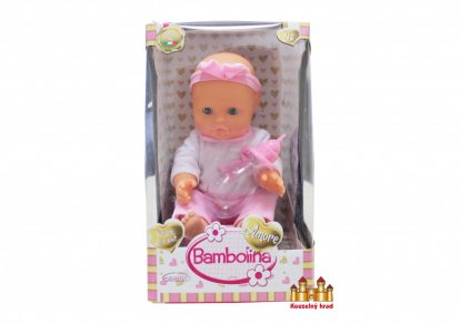 Alltoys Bábätko Bambolina Amore 33 cm s pevným telíčkom a funkcií
