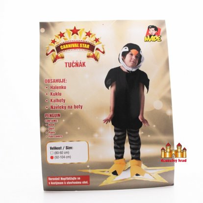 MaDe Kostým na karneval - tučniak, 92 - 104 cm