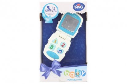 Baby telefón modrý na batérie