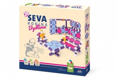 Stavebnice SEVA RODINA Bývame plast 564ks v krabici 35x33x7cm