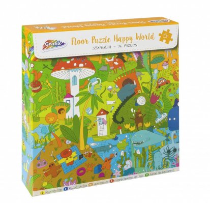 Grafix Puzzle 96 dielikov - šťastný svet