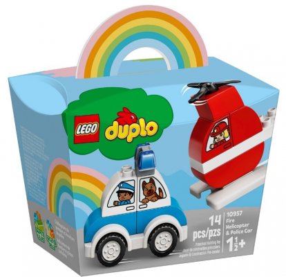 Lego Duplo 10957 Hasičský vrtuľník a policajné auto