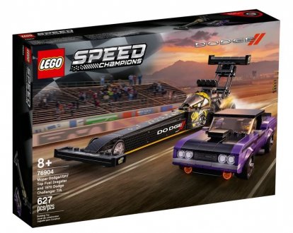 LEGO Speed Champions 76904 Mopar Dodge // SRT Top Fuel Dragster a 1970 Dodge Challenger T / A