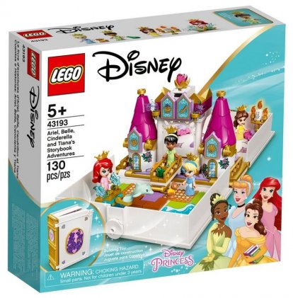 LEGO Disney 43193 Ariel, Kráska, Popoluška a Tiana a ich rozprávková kniha dobrodružstvo