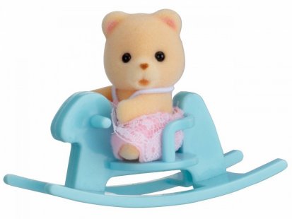 Sylvanian Families Baby príslušenstvo - medvedík na hojdacom koni