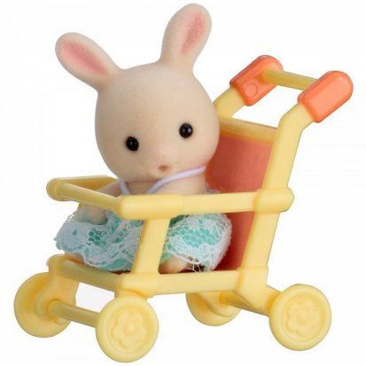 Sylvanian Families Baby príslušenstvo - králik v kočíku