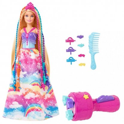 Mattel Barbie princezná s farebnými vlasmi herné set
