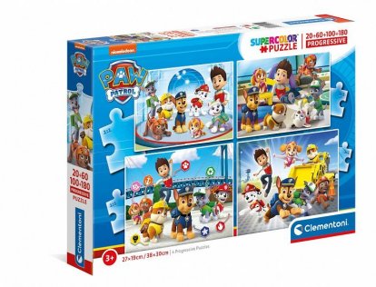 Clementoni Puzzle 20+60+100+180 dielikov - Paw Patrol