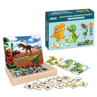 MaDe Puzzle magnetické - dinosaury, 30cm