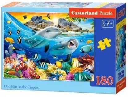 Puzzle CASTORLAND - Delfíny v trópoch 180 dielikov
