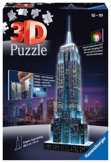 Ravensburger 3D puzzle Empire State Building - nočná edícia svietiaca 228 dielikov