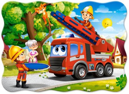 Puzzle CASTORLAND - Hasičské auto 30 dielikov