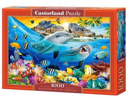 Puzzle Castorland - Delfíny v trópoch 1000 dielikov