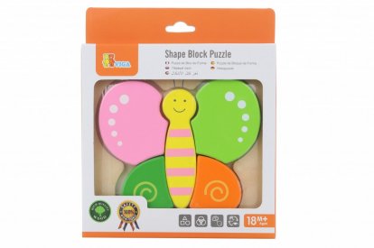 Viga Drevené puzzle pre najmenších - motýľ