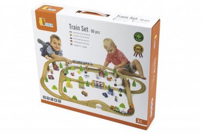 Viga Drevená vláčikodráha 90 ks