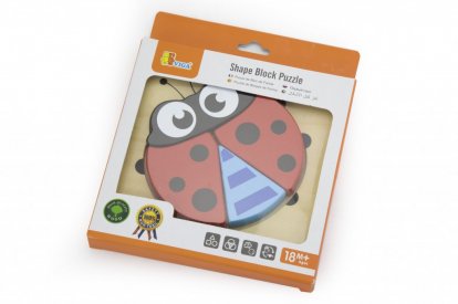 Viga Drevené puzzle pre najmenších - lienka