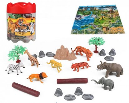 MAC TOYS Zvieratá safari set 21ks