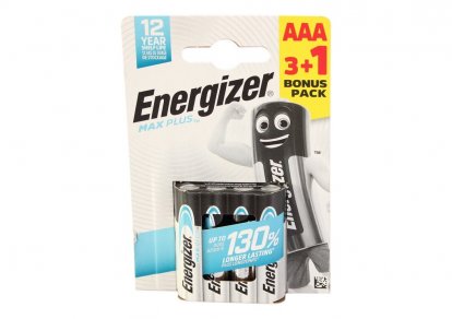 Energizer MAX Plus AAA 3+1 zadarmo