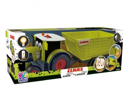 Happy People Traktor s prívesom CLAAS KIDS AXION 870 + CARGOS 750