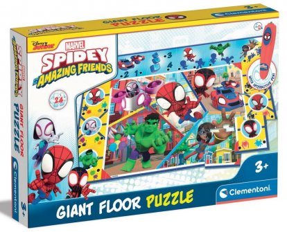 Clementoni MARVEL - Veľké podlahové puzzle s interaktívnym perom