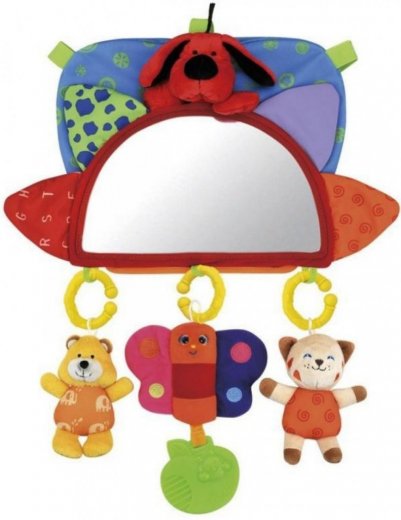 K´s kids Baby návlek na opierku so zrkadielkom a závesnými hračkami