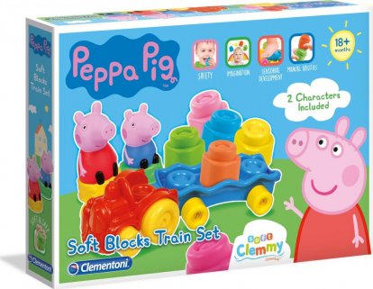 Clementoni Clemmy baby - Peppa Pig - vláčik s kockami